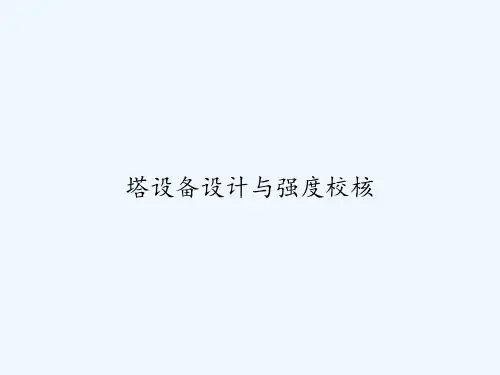 塔设备设计与强度校核 PPT