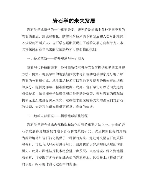 岩石学的未来发展