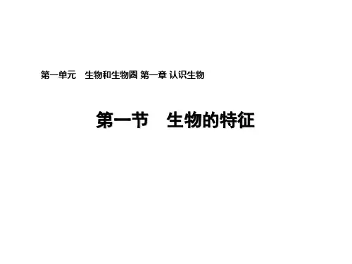 人教版七年级生物第1单元生物和生物圈第1章认识生物练习习题