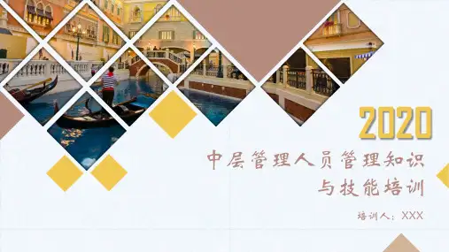 中层管理人员管理知识与技能培训PPT宣讲