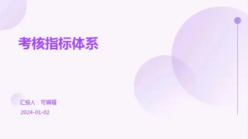 考核指标体系