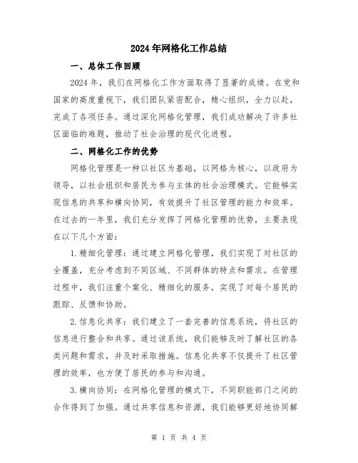 2024年网格化工作总结