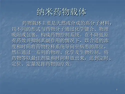 纳米药物载体ppt课件