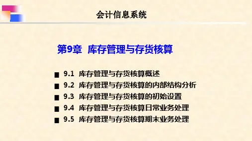 《会计信息系统》第9章  库存管理与存货核算