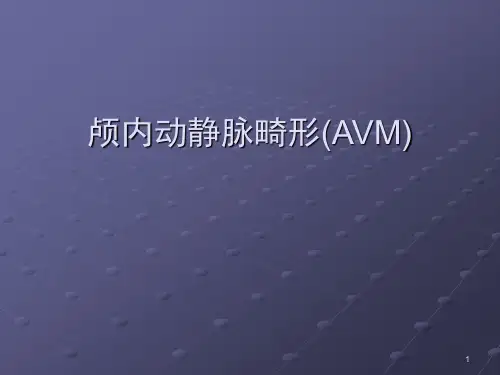 颅内动静脉畸形ppt课件