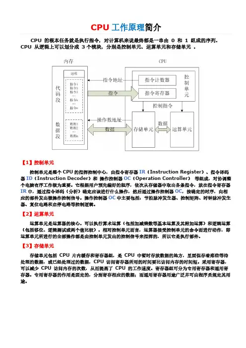 CPU工作原理简介