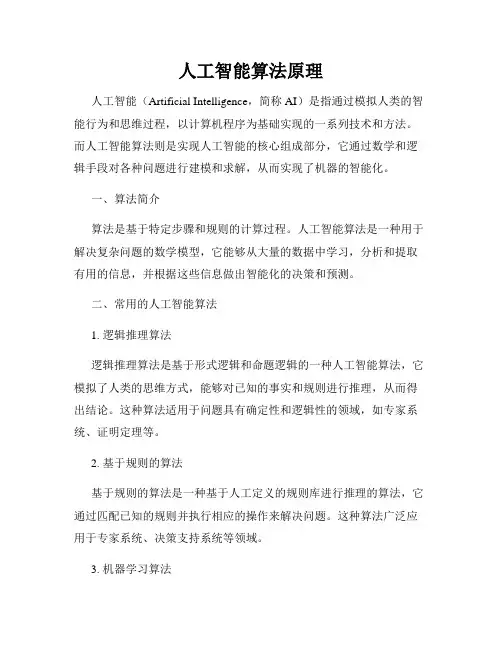 人工智能算法原理
