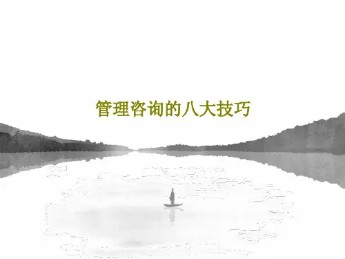 管理咨询的八大技巧共31页