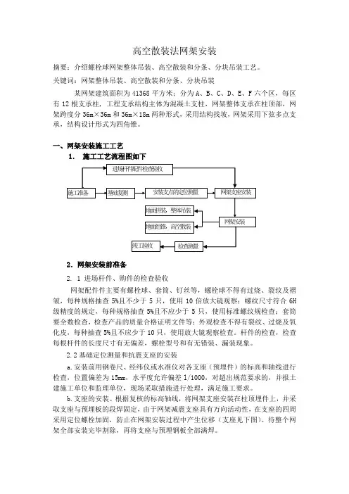 网架高空散装法施工