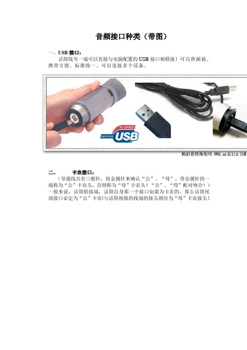 音频接口种类(带图)
