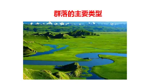 群落的主要类型