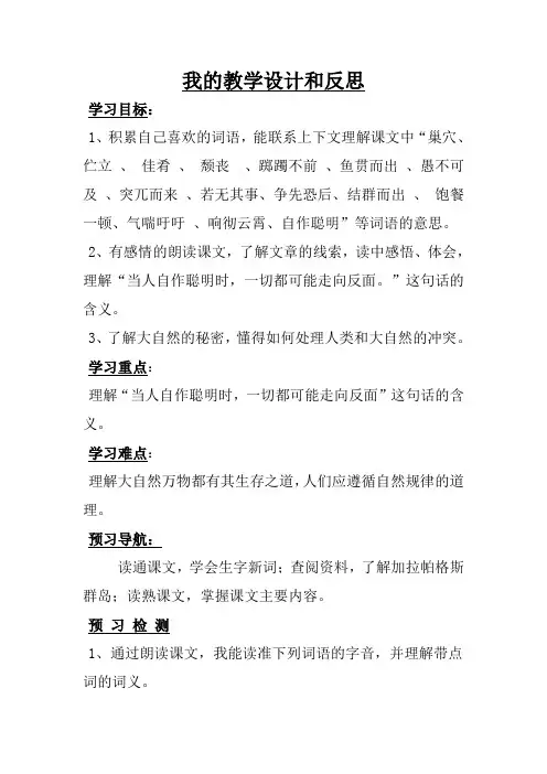 大自然的秘密教学设计