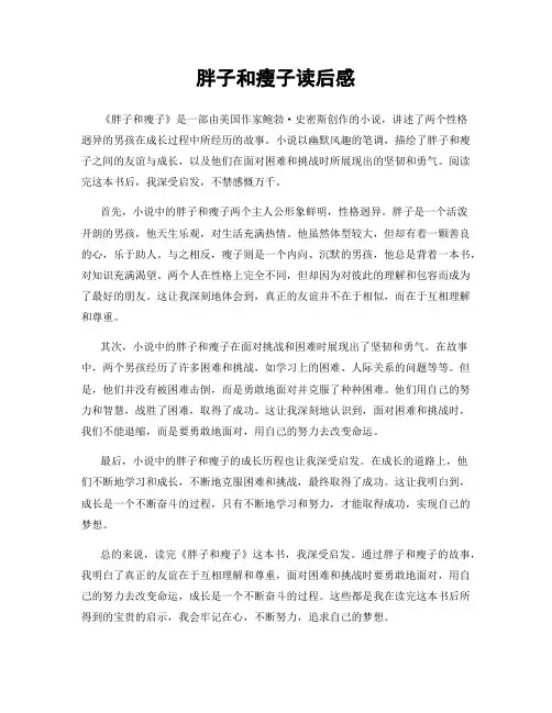 胖子和瘦子读后感