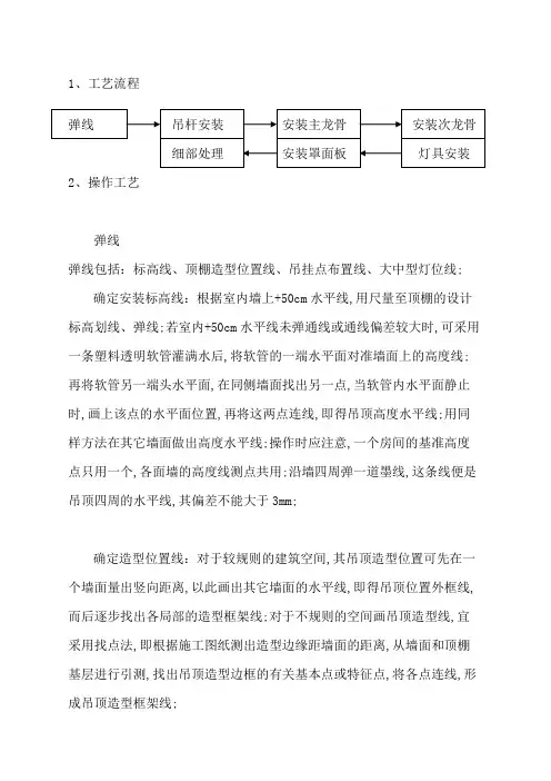 轻钢龙骨架施工工艺