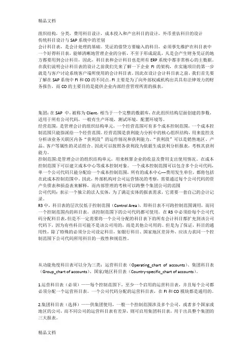 SAP-会计科目表设计(汇编)