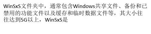 Winsxs文件夹是什么文件