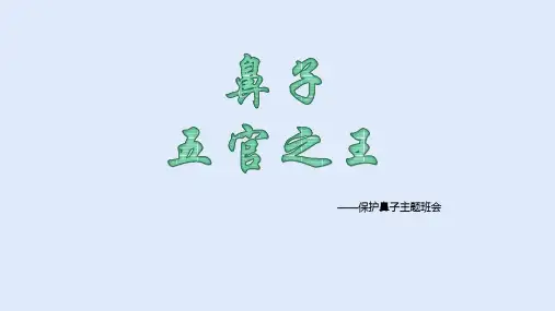 五官之王——保护鼻子(课件)-小学生主题班会通用版