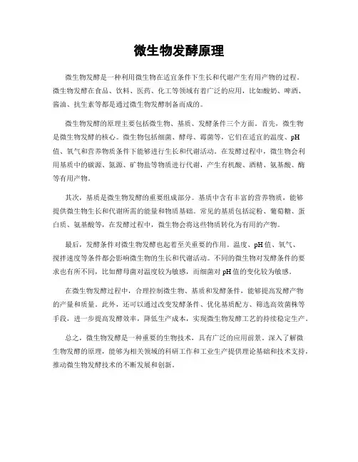 微生物发酵原理