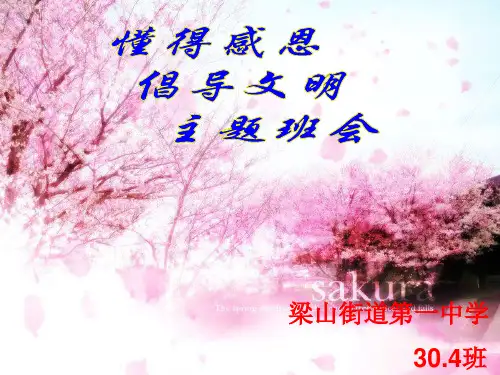 感恩德育主题班会课件
