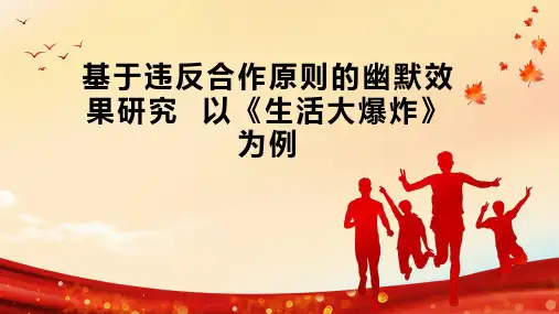 基于违反合作原则的幽默效果研究  以《生活大爆炸》为例
