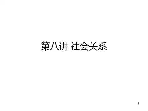 社会心理学第八讲-社会关系PPT课件