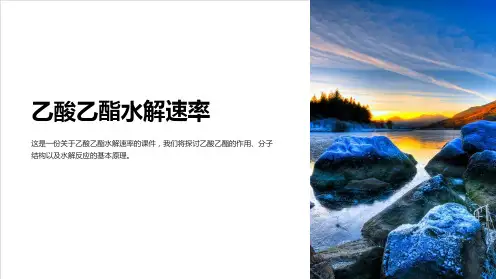《乙酸乙酯水解速率》课件