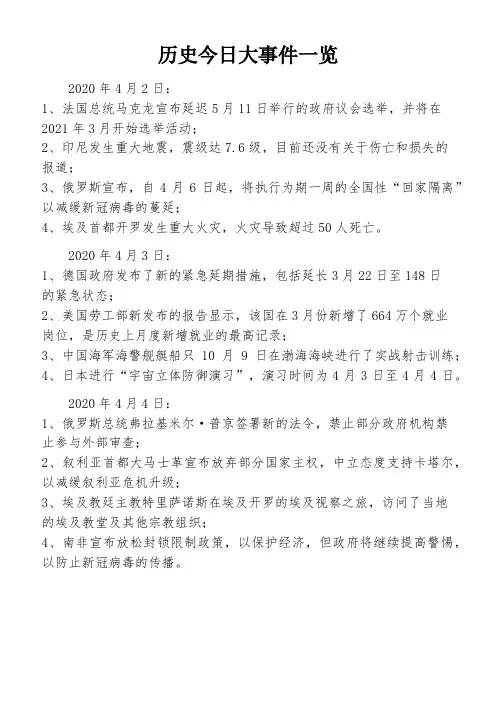 历史今日大事件一览