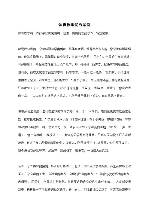 体育教学优秀案例