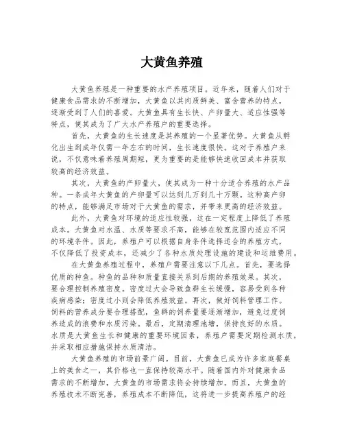 大黄鱼养殖