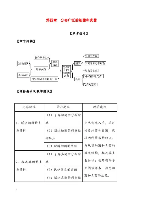 人教版八年级上册《细菌和真菌的分布》优秀教案(重点资料).doc