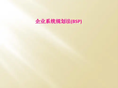 企业系统规划法(BSP)