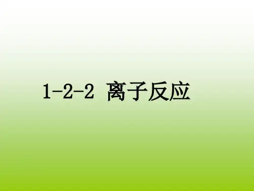 新人教版化学必修一第一章第二节离子反应(共40张PPT)