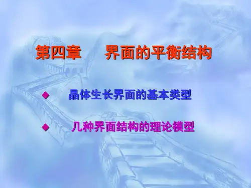 第4章界面的平衡结构