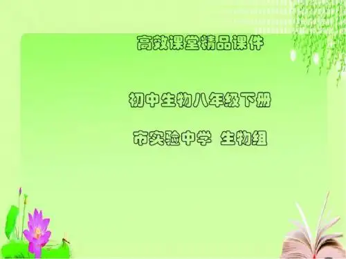 初中生物八年级下册高效课堂资料1-2观察生物结构课件