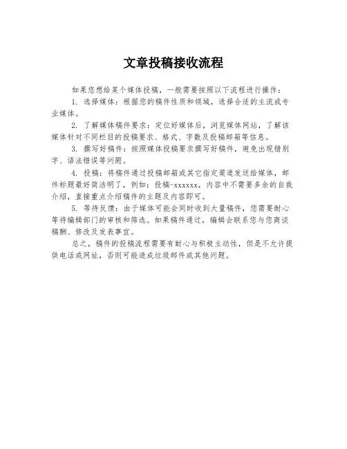 文章投稿接收流程
