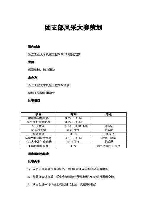 团支部风采大赛策划_1