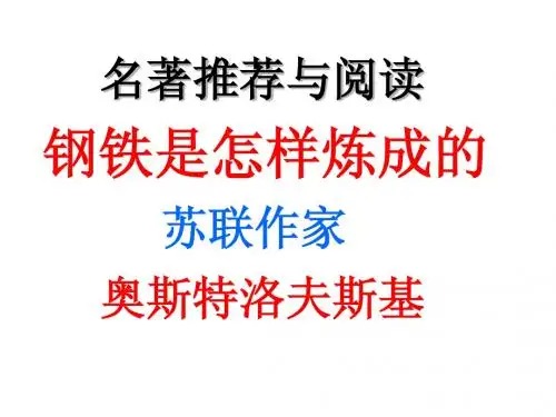 钢铁是怎样炼成的(33张PPT)