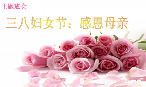 三八妇女节感恩母亲班会ppt课件