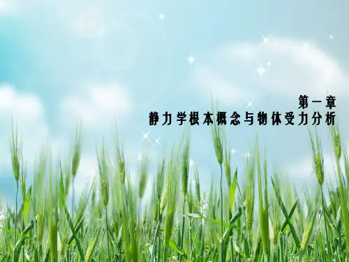理论力学简明教程 第一章例题 静力学基本概念与物体受力分析幻灯片PPT
