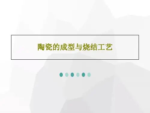 陶瓷的成型与烧结工艺30页PPT