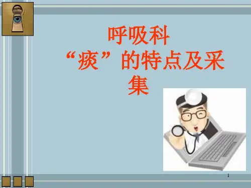 痰的特点及采集PPT演示幻灯片
