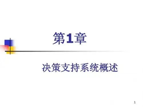 决策支持系统复习