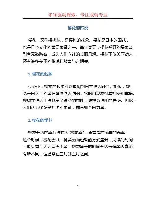樱花的传说