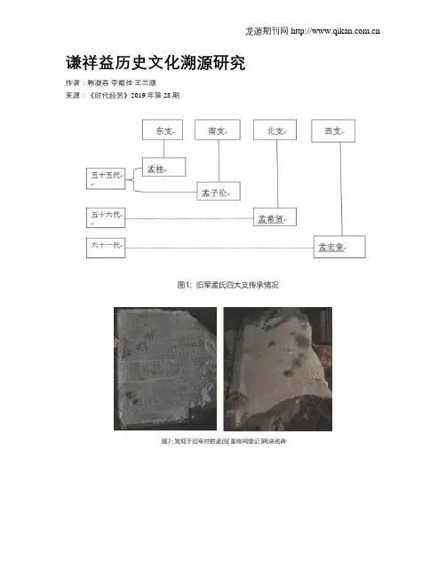 谦祥益历史文化溯源研究