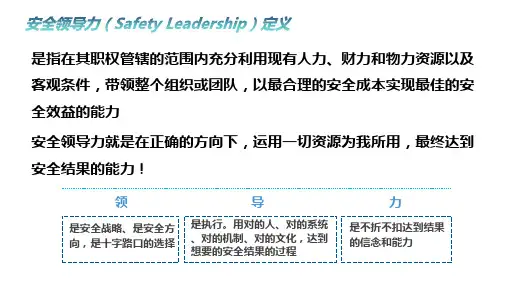 安全生产-领导力-什么是安全领导力