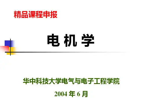 电机学精品课程