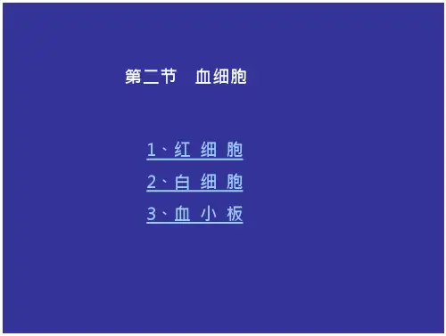 第二节  血细胞