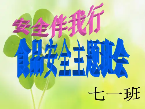食品安全主题班会课件(共19张PPT)
