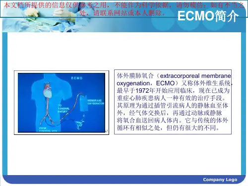 ECMO体外膜肺氧合培训课件