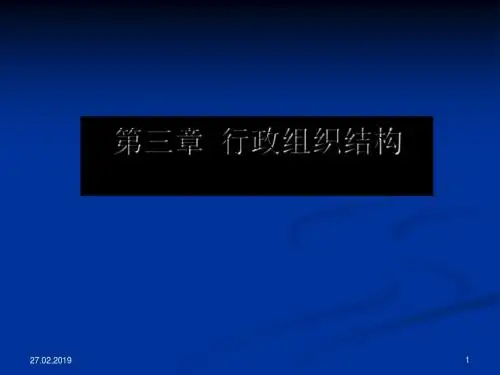 行政组织结构讲义(PPT 60张)